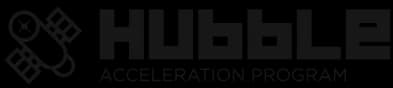 Logo programma di accellerazione di Fondazione Cassa di Risparmio di Firenze, Fondazione per la ricerca e innovazione e Nana Bianca chiamato Hubble Acceleration Program